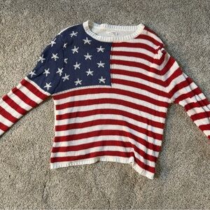 Grayson Threads Cozy Knit‎ American Flag Sweater